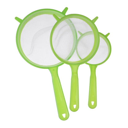 Fine-Mesh Strainer Set – 3-Piece Juice, Tea & Flour Sifter