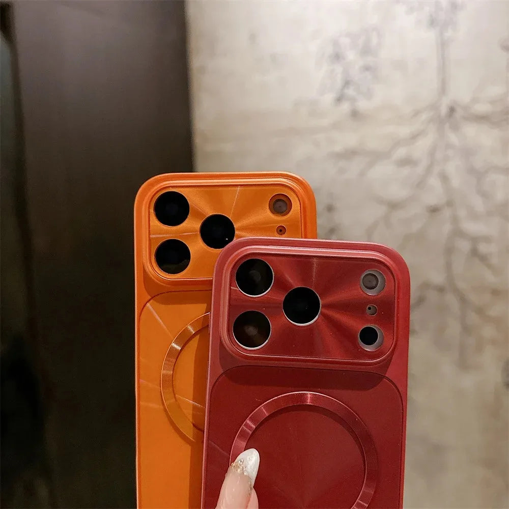Luxury Glitter Laser Magnetic Phone Case for iPhone 17 16 15 14 13 Pro Max 17Pro Shockproof Cases for iPhone17 16 Pro Max Cover