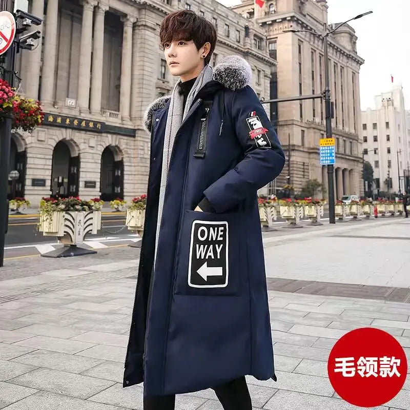 Men Winter Jacket – Thick Warm Parka Coat With Zipper Closure And Hooded Design