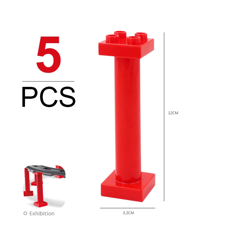 Kids Train Track Blocks – DIY Railway Toy Set With Large Plastic Bricks & STEM Gift