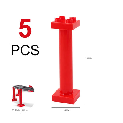 Kids Train Track Blocks – DIY Railway Toy Set With Large Plastic Bricks & STEM Gift