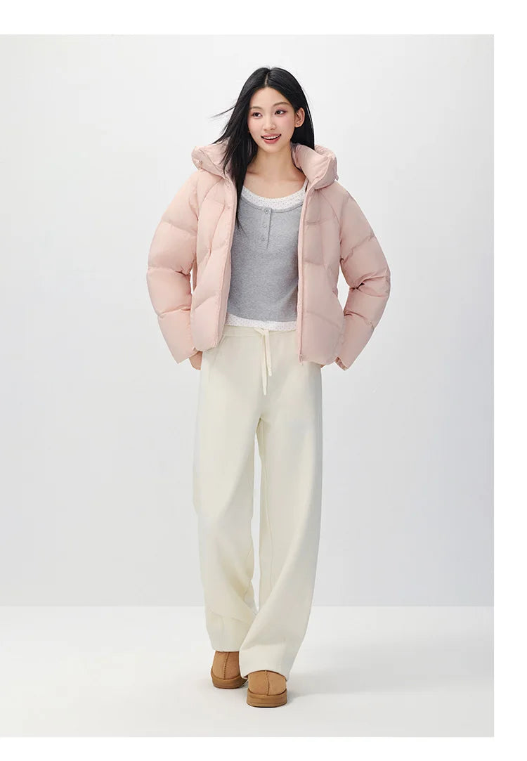 Semir Women Down Jacket 90 Percent Down Fill Raglan Sleeve Loose Fit Hooded 2026 New Winter Daily Wear Urban Casual Style