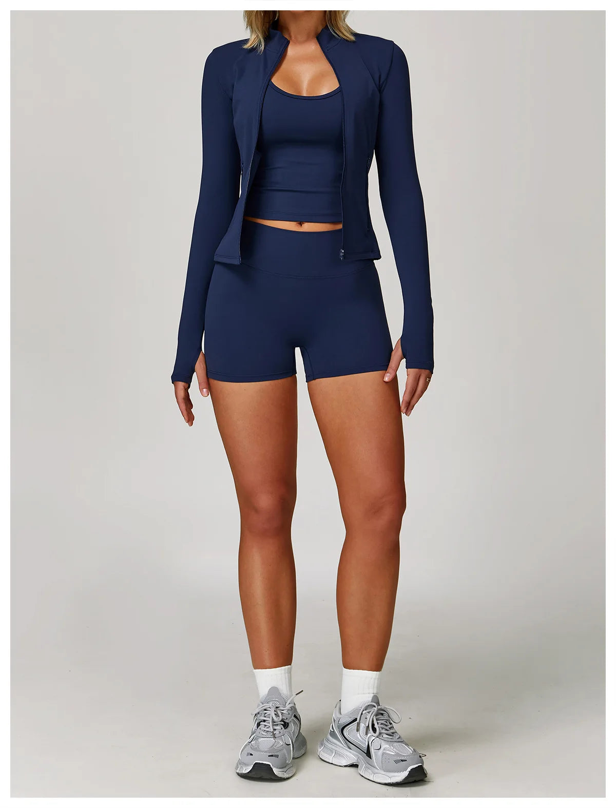 Women Yoga Sports Set - Running Fitness Outfit with Super Elastic, Breathable Gym Tracksuit