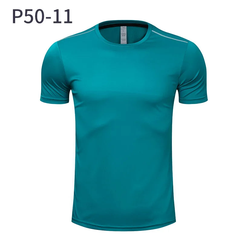 Men Women Quick Dry Short Sleeve Sport T Shirt Gym Jerseys Fitness Shirt Trainer Running T-Shirt Teenager Breathable Sportswears