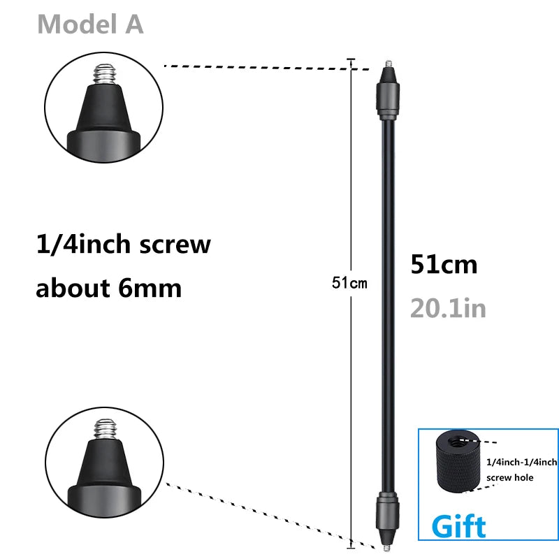 Flexible Arm Monopod Selfie Stick Rod Mount Holder Stands for Mobile Phones for Gopro Hero DJI OSMO Insta 360 Cameras Tripod