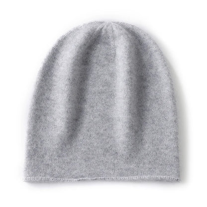 Cashmere Beanie Hat - 100% Soft Knit Winter Hat For Men & Women, Solid Color
