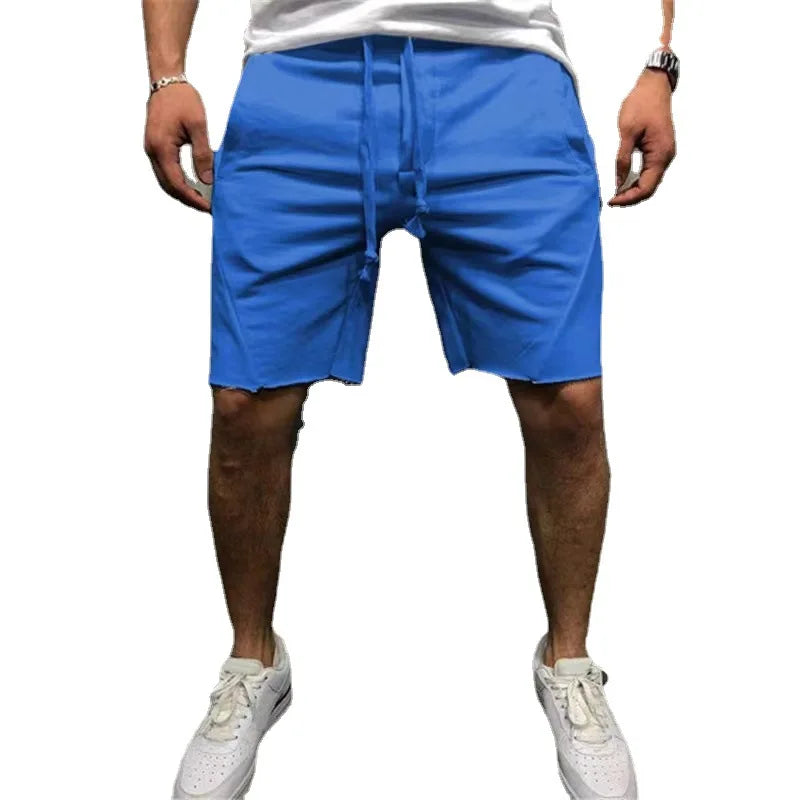 Men's Cargo Shorts – Green Summer Bermuda With Flap Pockets & Drawstring Waist