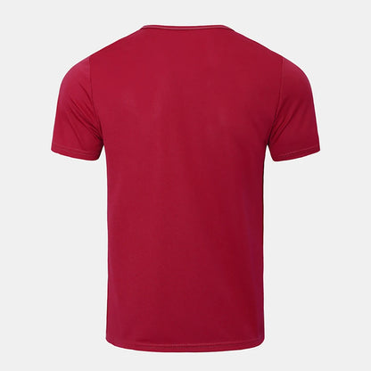 Men's Quick-Dry Sports Shirt – Multicolor Summer Running Badminton Tee with Reflective Strip