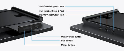 Portable Dual Monitor 14 Inch IPS Display - USB-C Laptop Screen Extender for Windows Mac