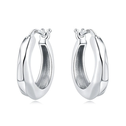 Orstarry S925 Sterling Silver Square Chain With Stone Inlaid Earrings Hoop Earrings For Women Jewelry Original Party Trendy Gift