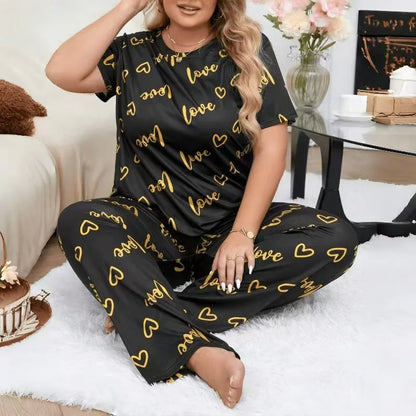 Plus size Women's Pajamas Set Sleepwear Spring Long Sleeve Tops Shorts Home Clothes  Pyjama Femme Loungewear Pijama Mujer