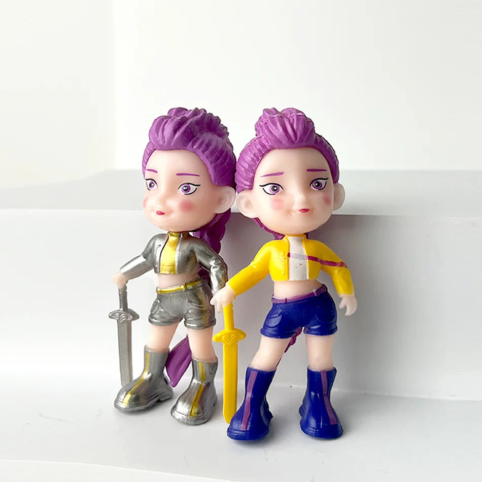 2025 Hot Anime KPop Devil Hunter Doll Vinyl Toy Rumi Mira Zoi Character Vinyl Mask Blind Box Ornament Toy Birthday Gift