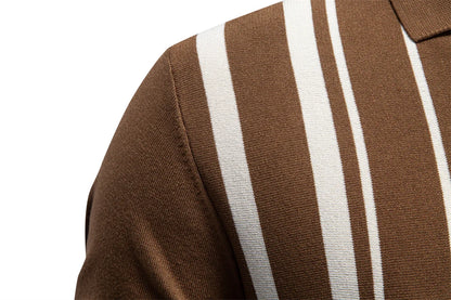 2026 Polo Shirt Men's Stripe Old Money Style Short Sleeve Soft Breathable Luxe Casual Elegant Daily Wear Polo Shirts For Male