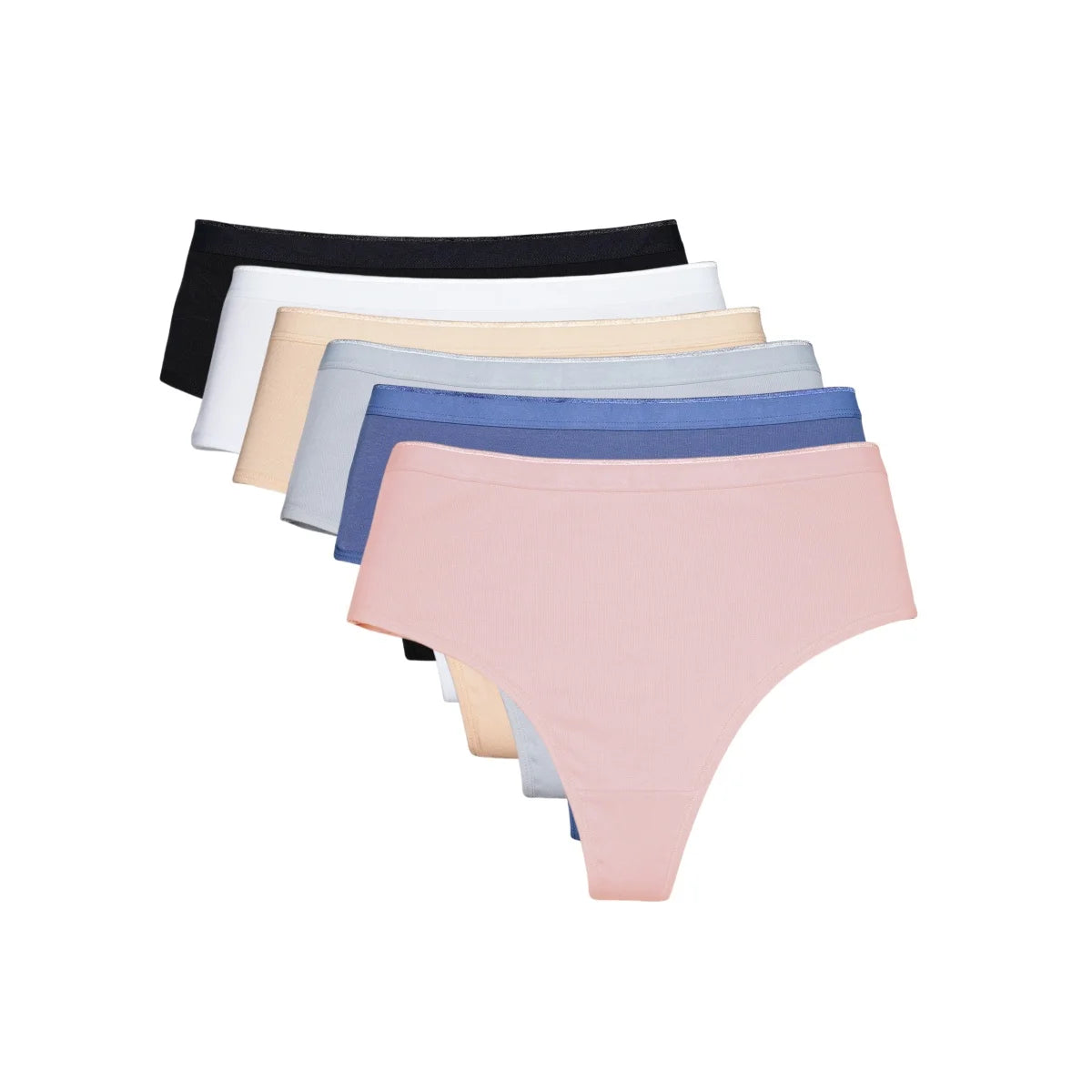 1PC Thongs Women Cotton Panties Female High Rise G-String Sexy High Leg Cut Bikini Solid Color T-back Breathable Lingerie S-L