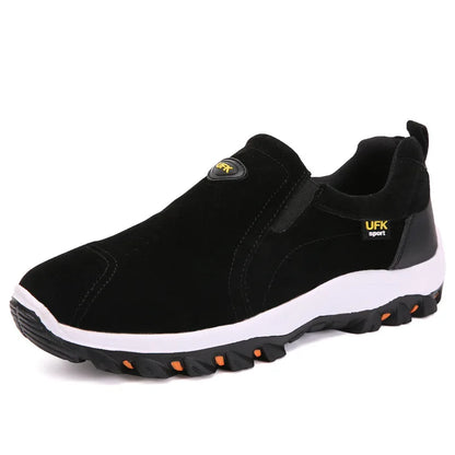 New Casual Shoes Men Sneakers Outdoor Walking Shoes Loafers Autumn Slip On Suede Leather Male Footwear Plus Size 48 49 50 MSH004
