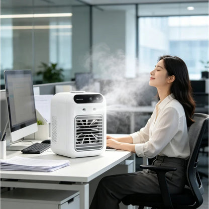 Portable 3-in-1 Air Conditioner Fan, Mini Air Cooler & Humidifier for Home Office