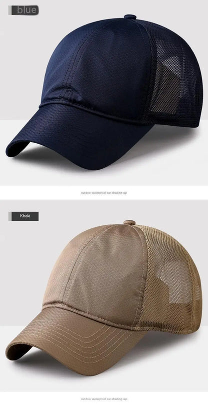 Oversize Big Head Man Plus Size Baseball Cap Spring Summer Thin Fabric Mesh Sun Hat Male Snapback M 55-59cm L 60-64cm