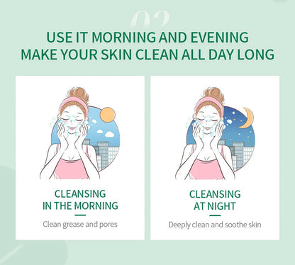 LAIKOU Centella Soothing Facial Cleanser Amino Acid BlackHead Remove Oil-Control Moisturizing Soften Face Skin Care Products
