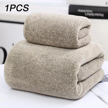 Coral Velvet Bath Towel - Thick Super Absorbent Quick Dry Bamboo Charcoal Towel