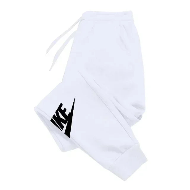 Men's printed pants, autumn and winter men's and women's running pants, sportswear and casual pants, fitness and gym sportswear