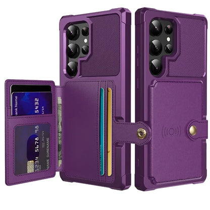 Card Wallet Case for Samsung Galaxy S24 S23 FE S25 Plus S22 S21 S26 Ultra A17 A37 A56 A36 A55 A35 A15 A54 A34 A52S A05S A05 A16