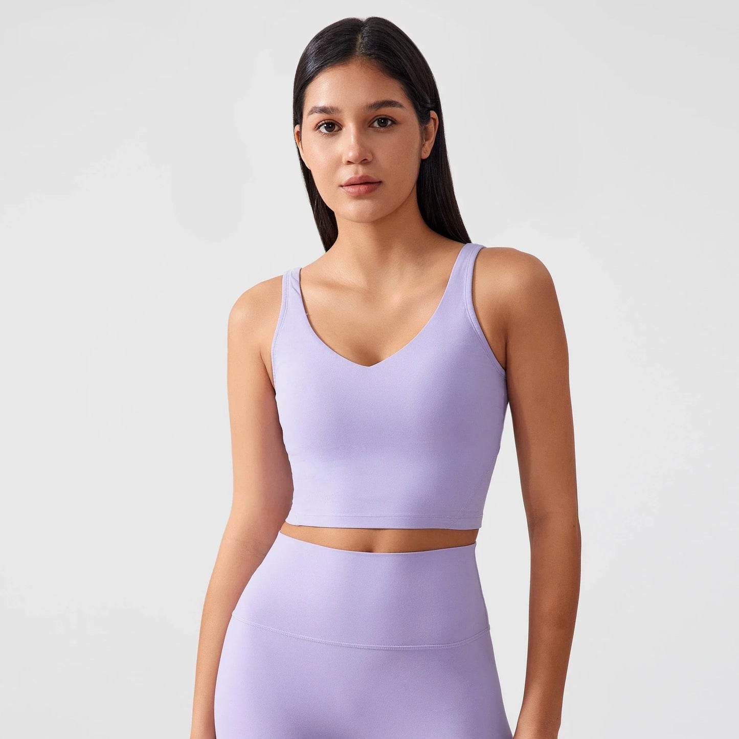 Sports Bra For Women - Breathable Yoga Crop Top With Fixed Chest Pad & U-Shaped Back