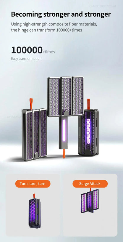 New Qualitell V3 Folding Electric Mosquito Killer Portable Charging Purple Light Home Outdoors Mosquito Repellent Lamp