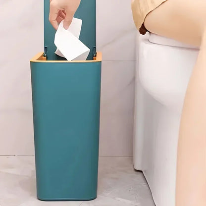 Odor Proof Trash Can - Modern Leakproof Kitchen  Bathroom Bin