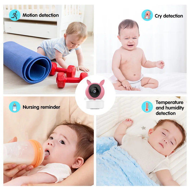 DANMINI 5 "TuyaAPP Baby Monitor Security Protection Wireless PTZ Surveillance Camera with Infrared Night Vision Motion Detection