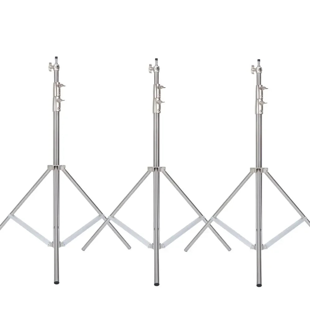 Stainless Steel Tripod 2.8m Heavy Duty Light Stand With 1/4, 3/8 Conversion Head for Studio Softbox Photographic Equipment
