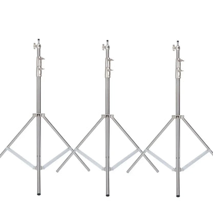 Stainless Steel Tripod 2.8m Heavy Duty Light Stand With 1/4, 3/8 Conversion Head for Studio Softbox Photographic Equipment