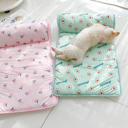 Summer Dog Cooling Mat Breathable Pet Ice Pads Washable Cat Blanket Sofa Small Animal Cold Bed for Dogs And Cats