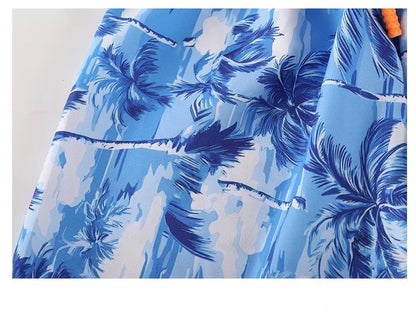 Kids Swim Trunks Summer Cartoon Prints Beach Shorts for Boys Vacation 1-8Y Children Quick Dry Pants Vacation Wear