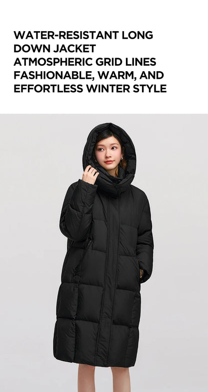 Semir Down Jacket Women Long Length Waterproof Oil-proof Stain-proof 2026 New Winter Detachable Hooded Winter Clothing Coats