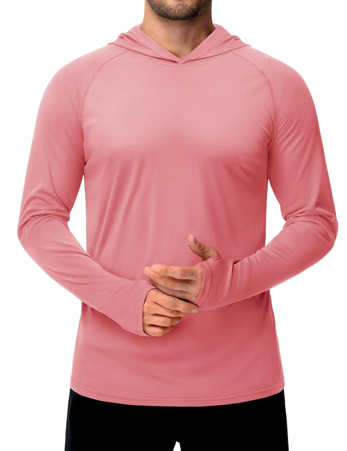 TACVASEN Sun Protection T-Shirts Mens Long Sleeve Hoodie Casual UV-Proof T-Shirts Breathable Lightweight Quick Dry T-Shirts Male