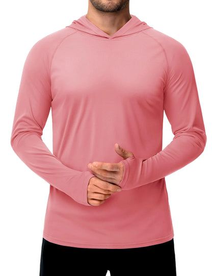 TACVASEN Sun Protection T-Shirts Mens Long Sleeve Hoodie Casual UV-Proof T-Shirts Breathable Lightweight Quick Dry T-Shirts Male