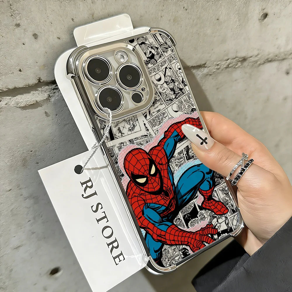 Cool Fashion Spidermans Phone Case For iPhone 17 17e 16e 16 15 14 13 12 11 Pro Max X XR XSMax 7 8 Mini Air Plus AntiFall Airabag