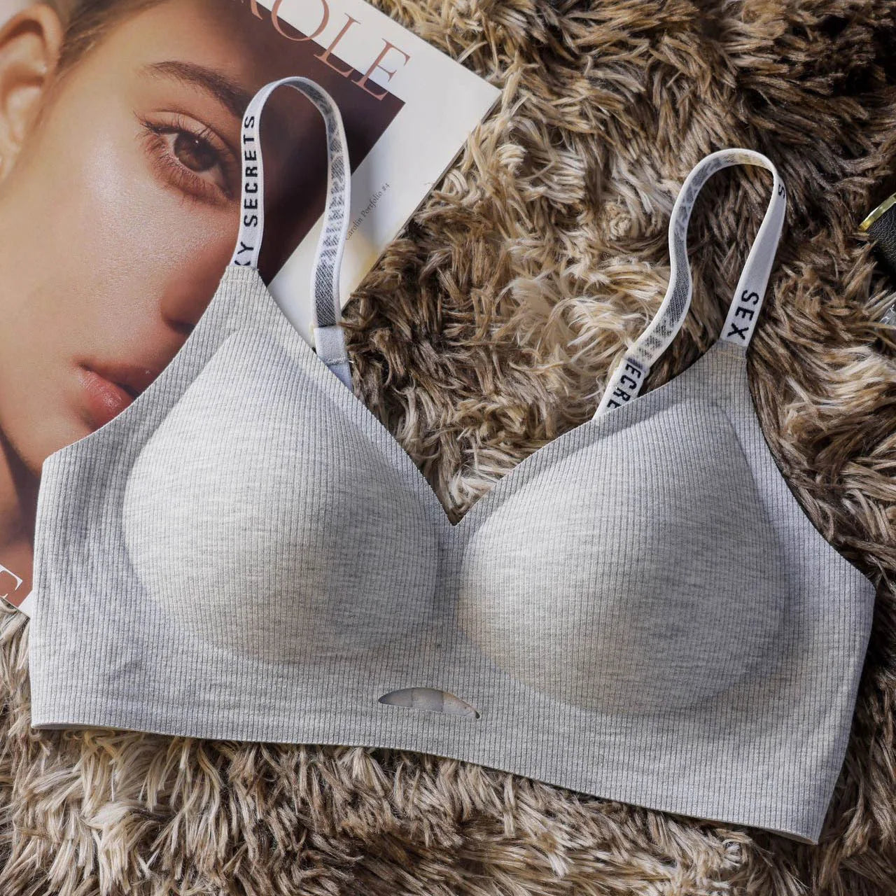 Seamless Push Up Bra - Wire Free Sports Bra Women | Breathable, Comfortable, Thin Cup