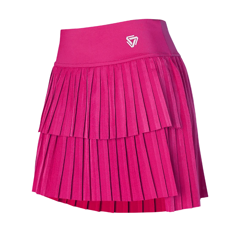 Women Sports Mini Pleated Skirt Golf Tennis Skirts High Waist Double Layer Gym Fitness Running Yoga Athletic Workout Skort
