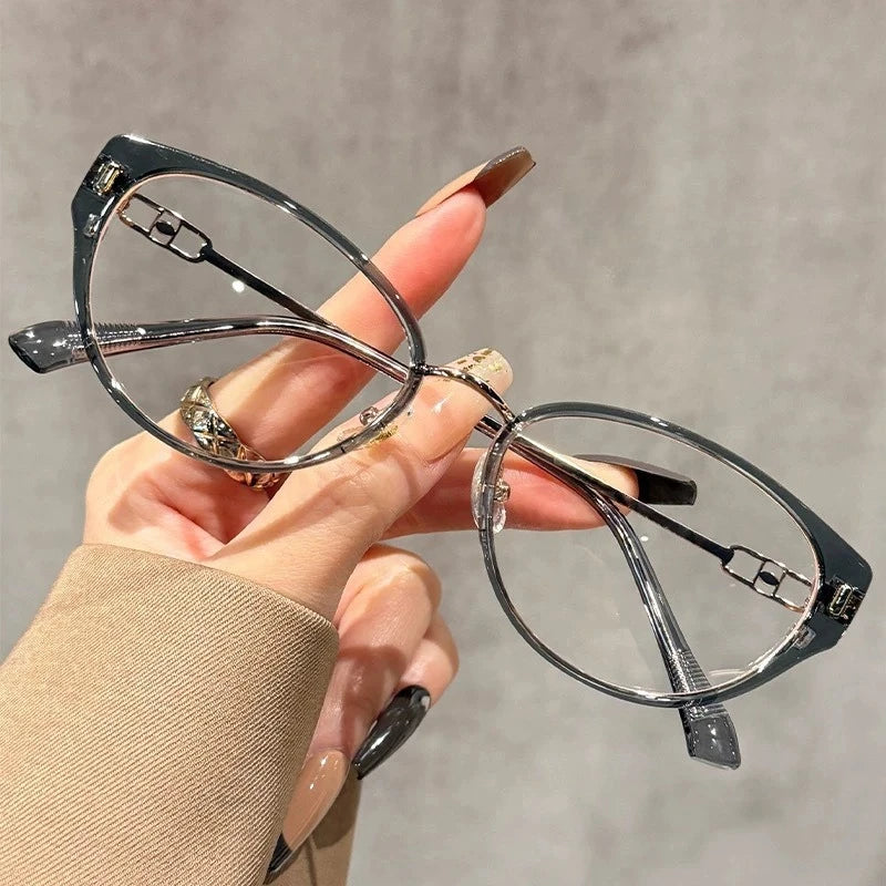 Women's Reading Glasses - Anti Blue Light, Retro Frames, Ultra Light, Clear Lens