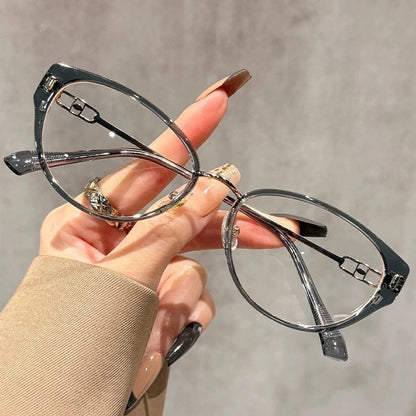 Women's Reading Glasses - Anti Blue Light, Retro Frames, Ultra Light, Clear Lens
