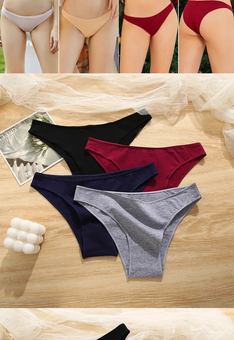 7Pcs/Set M-2XL Women Cotton Soft Panties Low Waist Pantys Lingerie Femme Panty Briefs Woman Underpants Sexy Underwear for Girls