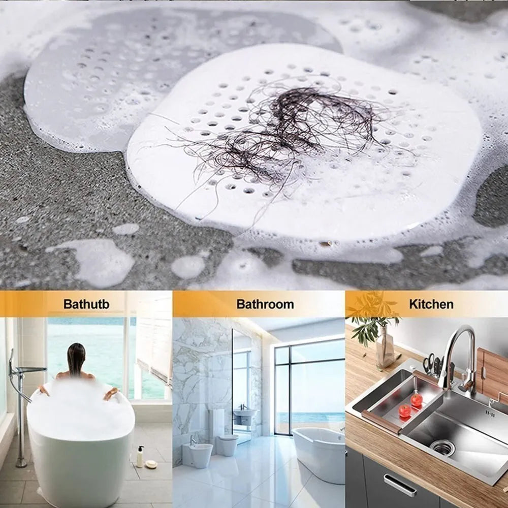 Silicone Sink & Drain Strainer – Hair & Food Catcher for Kitchen & Bath