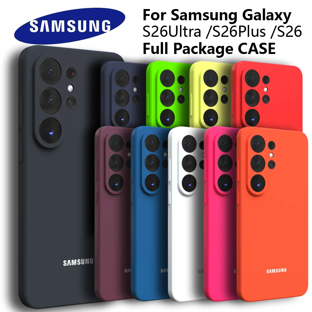 For Samsung Galaxy S26 Ultra Case Silky Silicone Cover Soft-Touch Back Protective Housing For S26Ultra S26 Plus S25 FE S24 S23