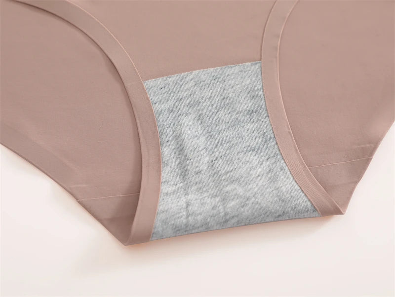 5Pcs High Waist Seamless Women's Panties Sexy Ice Silk Breathable Stretchy Intimates Plus Size Solid Color Sport Lingerie XS-XXL