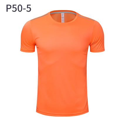 Men Women Quick Dry Short Sleeve Sport T Shirt Gym Jerseys Fitness Shirt Trainer Running T-Shirt Teenager Breathable Sportswears