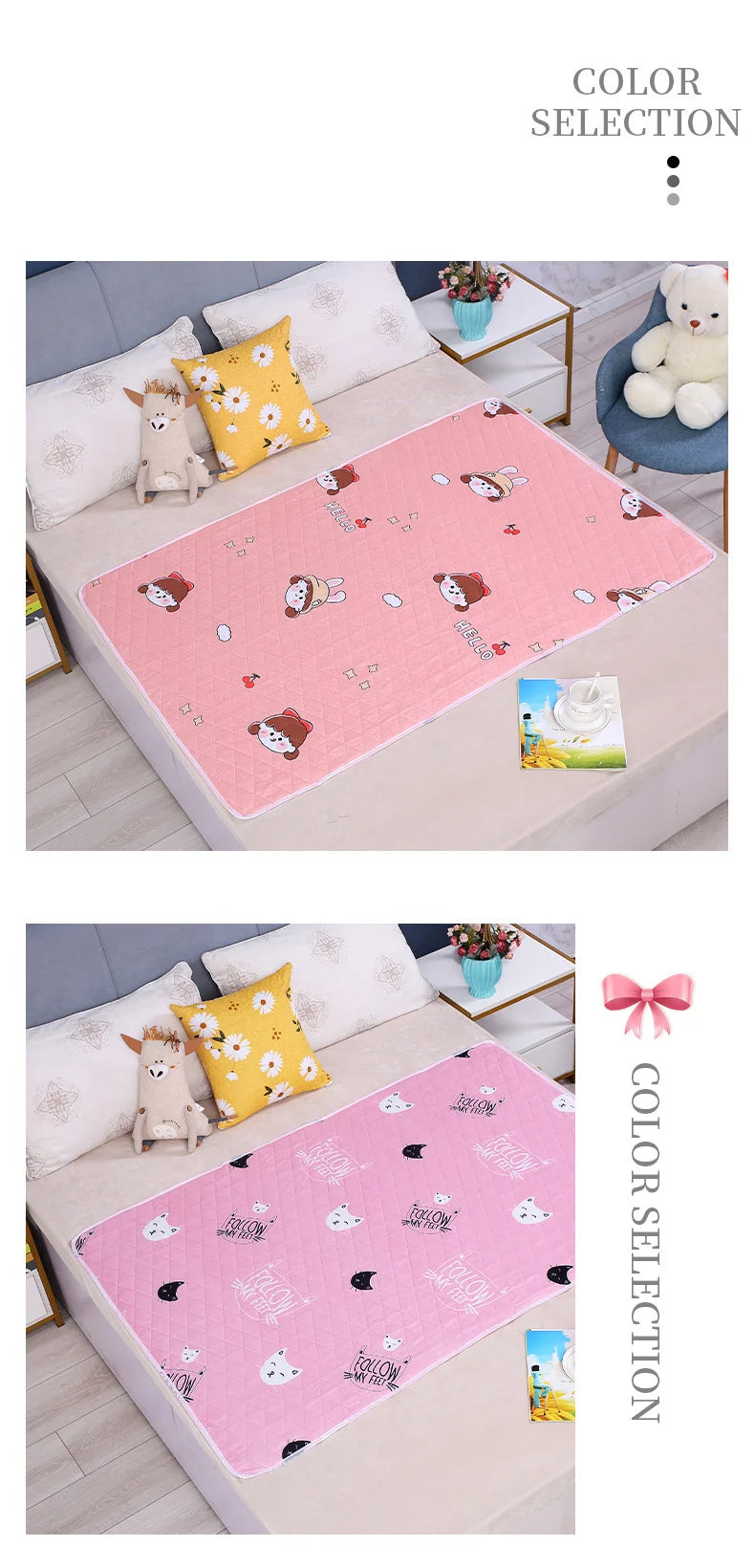 Diaper pad waterproof washable cotton breathable oversized diaper care mattress