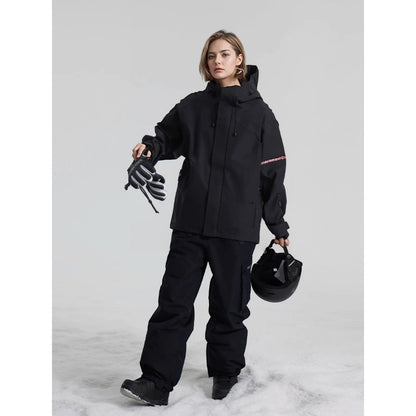 Hard Shell Ski Jacket – Waterproof 3 Layer Durable Winter Coat for Snowboarding Women