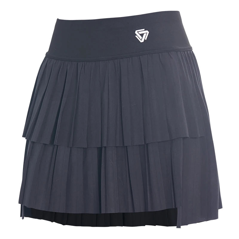 Women Sports Mini Pleated Skirt Golf Tennis Skirts High Waist Double Layer Gym Fitness Running Yoga Athletic Workout Skort