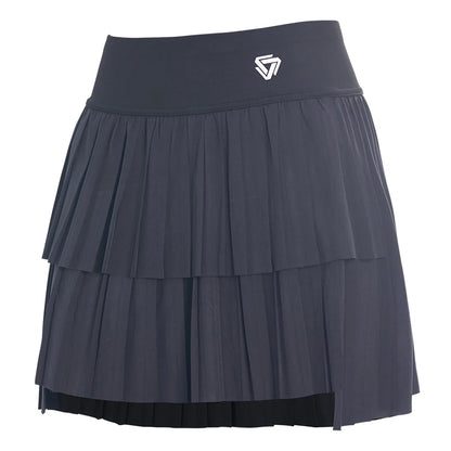 Women Sports Mini Pleated Skirt Golf Tennis Skirts High Waist Double Layer Gym Fitness Running Yoga Athletic Workout Skort